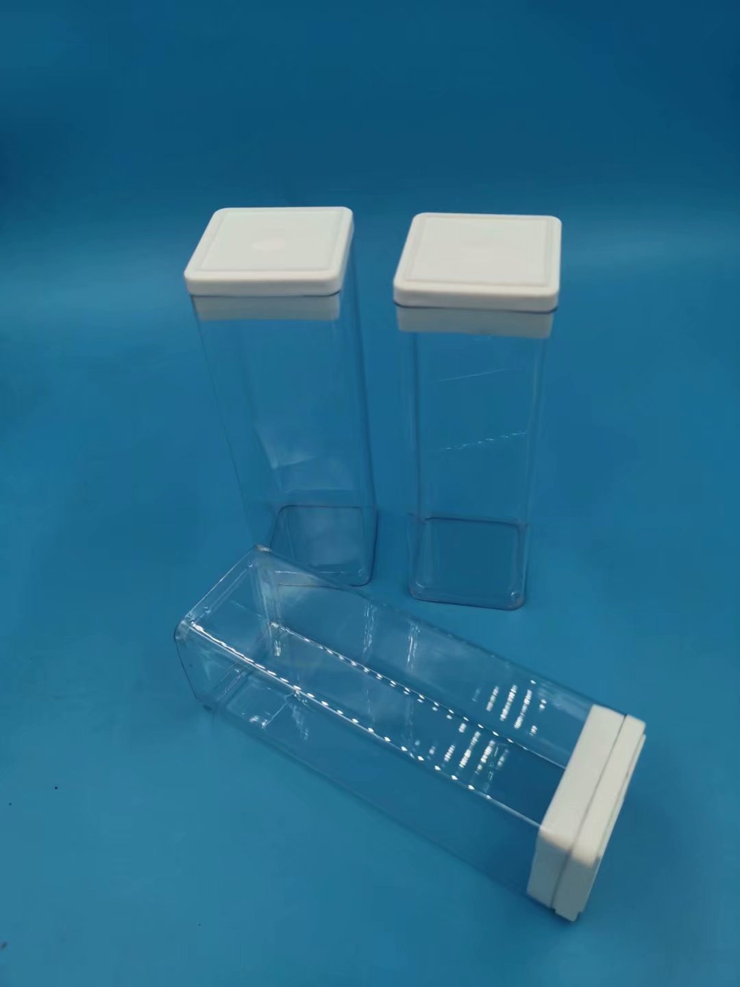 clear square packaging tubes,plastic square tubes,packaging square